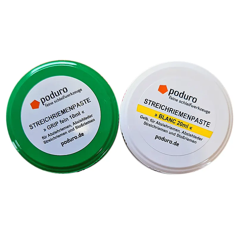 Poduro Grip und Poduro BLANC Streichriemenpaste